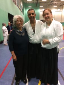 Mrs. Chiba, Miguel Moreno and Liese Klein at the Birmingham Course.